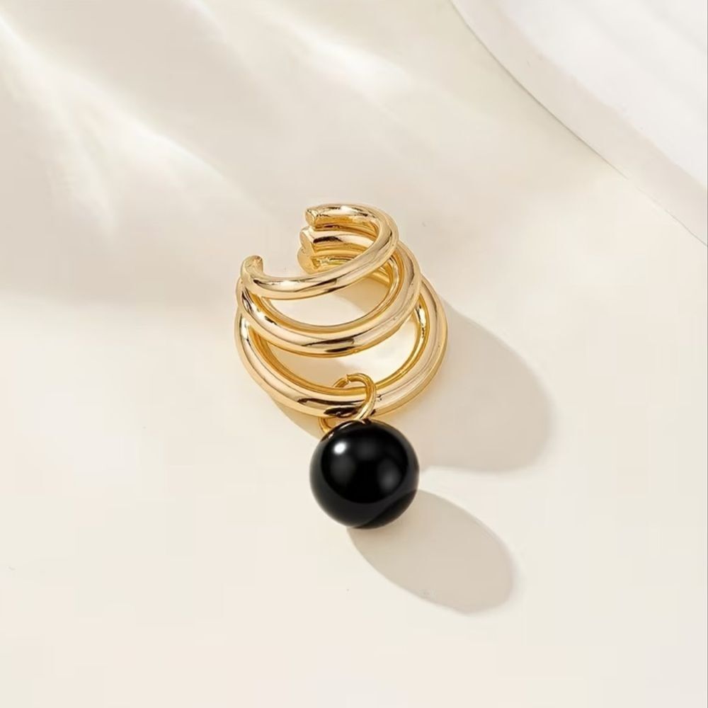 Stone drop ear cuff #2418